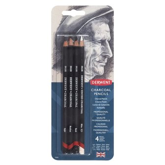 Charcoal (Houtskool) Pencil / Potlood Start 4 Charcoal potloden van Derwent kopen? - Kunstburg.nl - Kunstburg