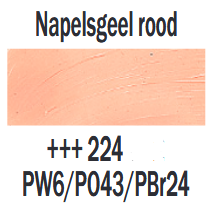 Plakkaatverf Napelsgeel Rood Extra fijn (Gouache Extra fine) Royal Talens 50 ML Kleur 224