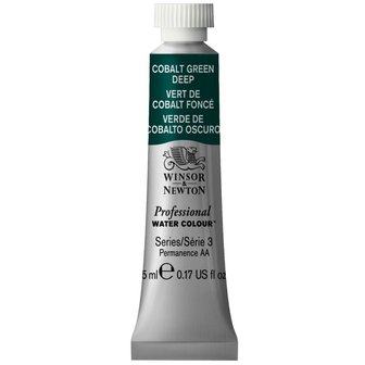 Cobalt Green Deep (S3) Professional Watercolour van Winsor &amp; Newton 5 ml Kleur 185