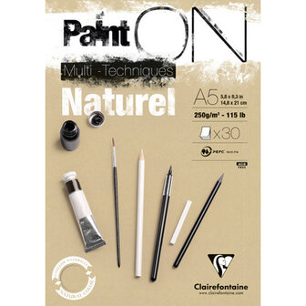 A5 Paint&#039;ON 30 vellen 250 grams Naturel van Clairefonaine