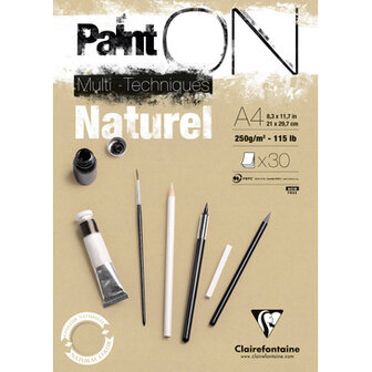 A4 Paint&#039;ON 30 vellen 250 grams Naturel van Clairefonaine