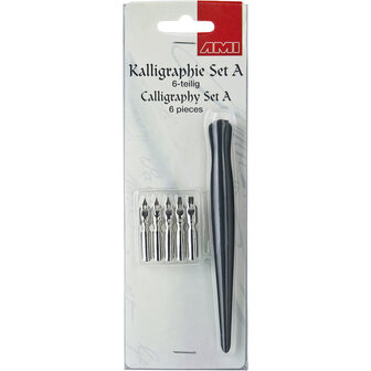 Kalligrafie set 6 delig set A AMI