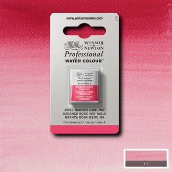 Rose Madder Genuine Serie 4 Professional Watercolour Half Napje van Winsor &amp; Newton Kleur 587