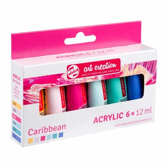 Caribbean set Acrylverf van Art Creation 6 x 12 ml Set 863