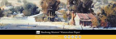 13 x 380 mm 300 grams 4-zijdig verlijmd Rough Grain Torchon Ruw Baohong Masters Choice Aquarelpapier Blok 20 vel