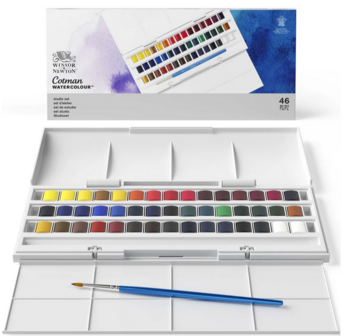 45 halve napjes half pan Studio&quot; Cotman Water Colours set&quot;