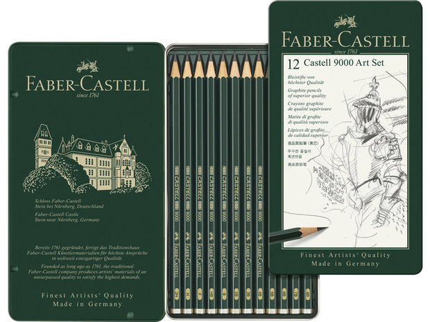 Artset met 12 potloden 9000 Faber-Castell