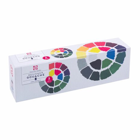 Plakkaatverf Primaire kleuren set Extra fijn (Gouache Extra fine) Royal Talens 5 x 50 ml flacons