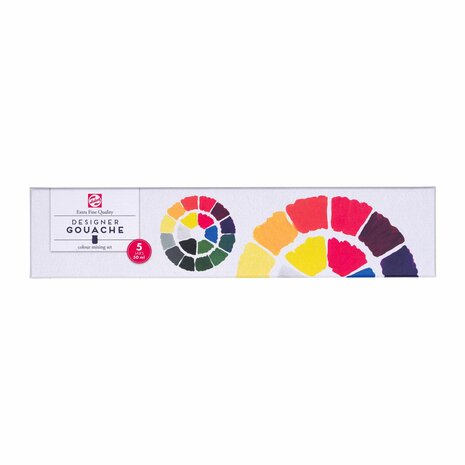 Plakkaatverf Primaire kleuren set Extra fijn (Gouache Extra fine) Royal Talens 5 x 50 ml flacons