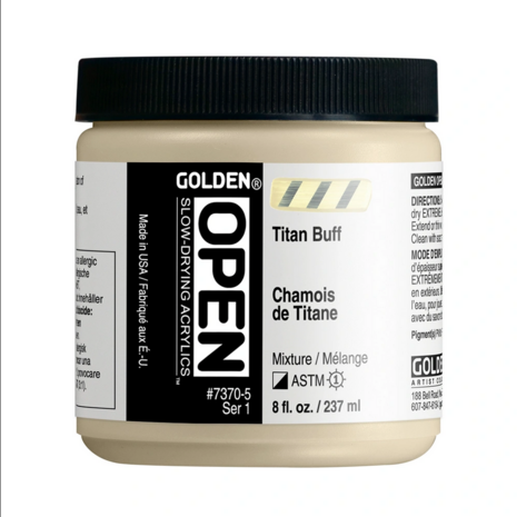 Titaanchamois / Titaan Buff Golden Open Acrylverf pot 237 ML Serie 1 Kleur 7370