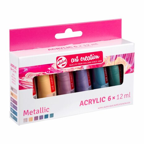 Metallic set Acrylverf van Art Creation 6 x 12 ml Set 861