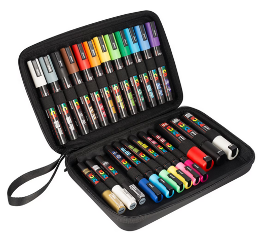 Posca luxe etui met 24 stuks Acrylmarkers