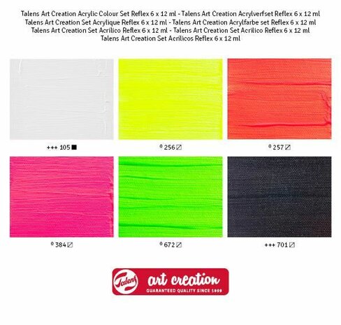 Reflex set Acrylverf van Art Creation 6 x 12 ml Set 864