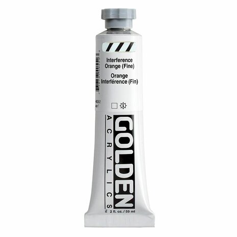 Interference Oranje (fijn) Tube Golden Heavy Body Acrylverf 59 ML Serie 7 Kleur 4055