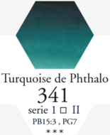 L'Aquarelle Turquoise de Phthalo Sennelier extra fijne aquarelverf 10 ML Serie 2 Kleur 341