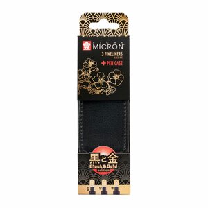 Sakura Pigma Black & Gold Edition Set 3 + Etui