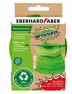 Licht groene vouwbare watercup / waterbeker Eberhard Faber Green Winner