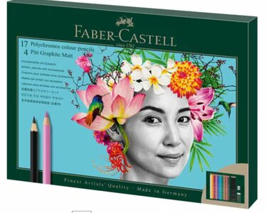 Polychromos en Pitt Grafiet Mat 23 delige set van Faber-Castell