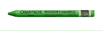 Briljantgroen / Brilliant Green Caran d'Ache Neocolor II Watervermengbaar Wax Pastels Kleur 720