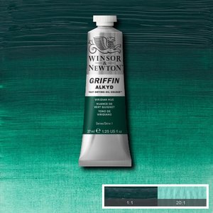 Griffin Alkyd Viridian Hue Winsor & Newton 37 ML Kleur 696