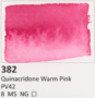 Quinacridone Warm Pink PV42 Aquarius Heel napje Aquarelverf van Roman Szmal Kleur 382