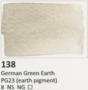 German Green Earth PG23 (earth pigment) Aquarius Heel napje Aquarelverf van Roman Szmal Kleur 138