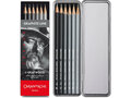 Set van 6  Graphite / Grafiet potloden Caran d'Ache Grafwood