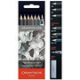 Set van 6 aquarel Graphite / Grafiet potloden & 1 waterpenseel Caran d'Ache Technalo