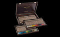 Houten koffer / Wooden Box met 84 potloden Caran d'Ache Pastel Potloden / Pencils Set 484