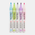 Set van 5 Pastel kleuren Ecoline Brushpennen in kartonnen etui van Talens_