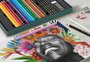 Polychromos en Pitt Grafiet Mat 40 delige set van Faber-Castell Sfeerbeeld met set