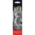 Set van 5 Graphite / Grafiet potloden 3 stiften & accessoires Caran d'Ache Grafwood_