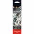 Set van 6 aquarel Graphite / Grafiet potloden & 1 waterpenseel Caran d'Ache Technalo_